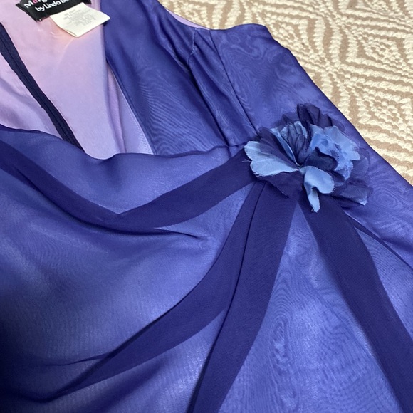 Morgan and Co. by Linda bernell size 8 bridesmaids dress blue periwinkle - Picture 5 of 9